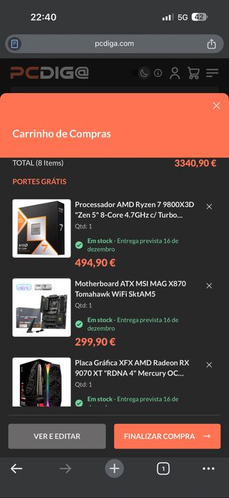 MSi Gaming 9800x3D RX9070XT DDR5 64GB High-End (Novo)