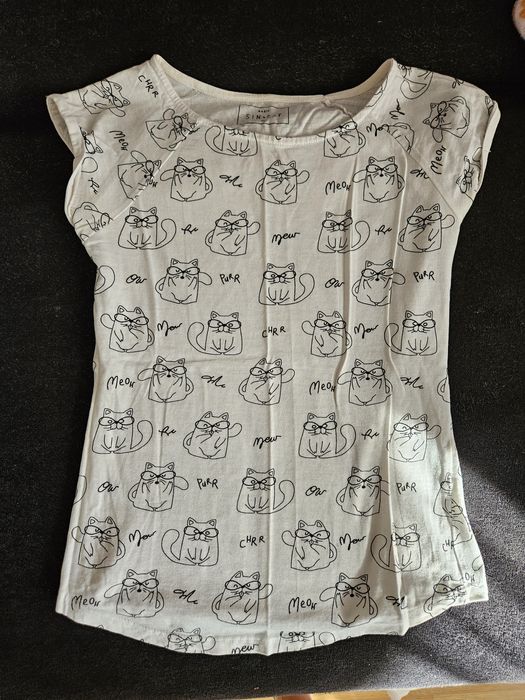 T-shirt w kotki, Sinsay, rozmiar XS