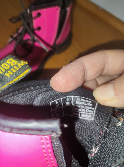 Buciki za kostkę/glany dr Martens ròżowe