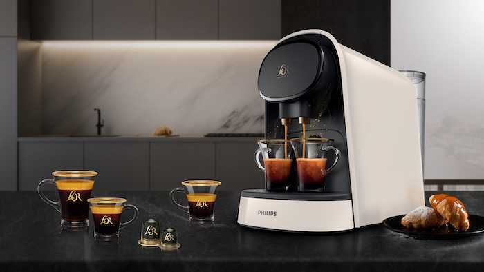 Кавомашина капсульна біла Phillips L'OR + купон на 20 євро