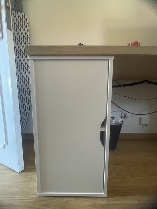 Secretária Setup XL (200cmx60cm) - Tampo Carvalho + Módulo Gavetas + Armário
