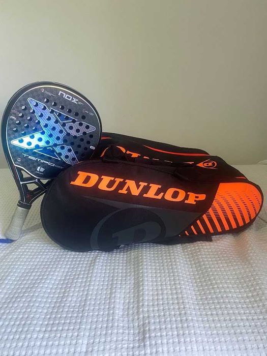 Saco de Padel Dunlop Play – Preto/Laranja