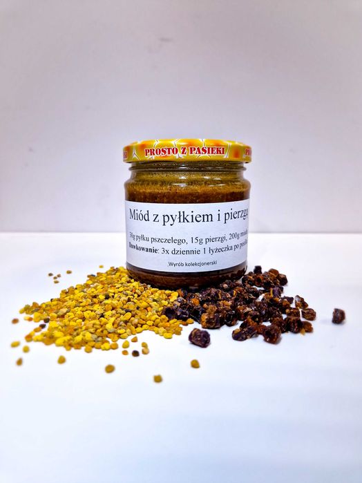 miód z pyłkiem i pierzgą
