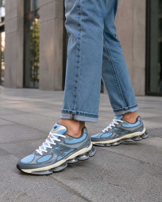 Кросівки New Balance ABZORB 2000 демісезон блакитно-сірі 36–41 без передоплати