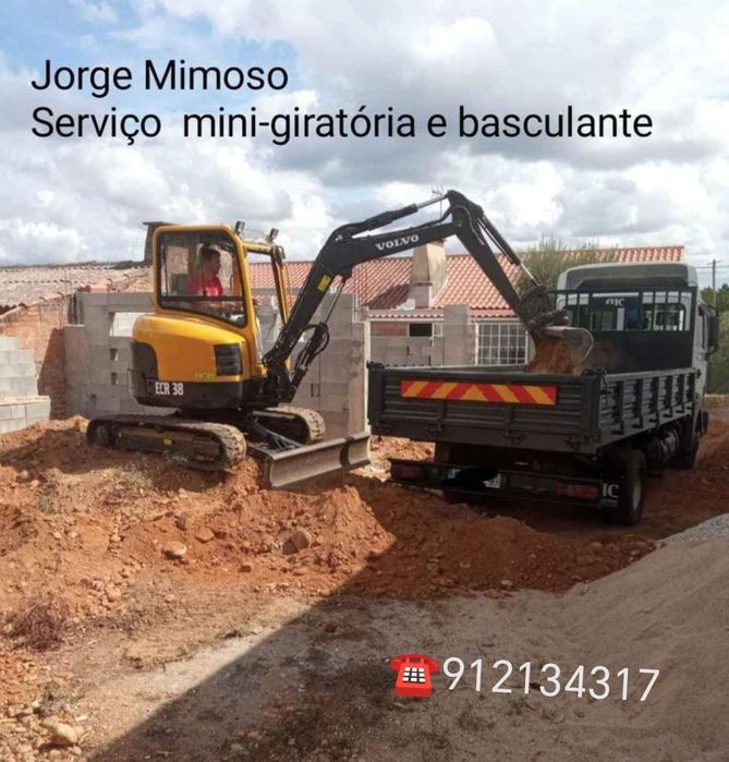 Mini giratória e basculante
