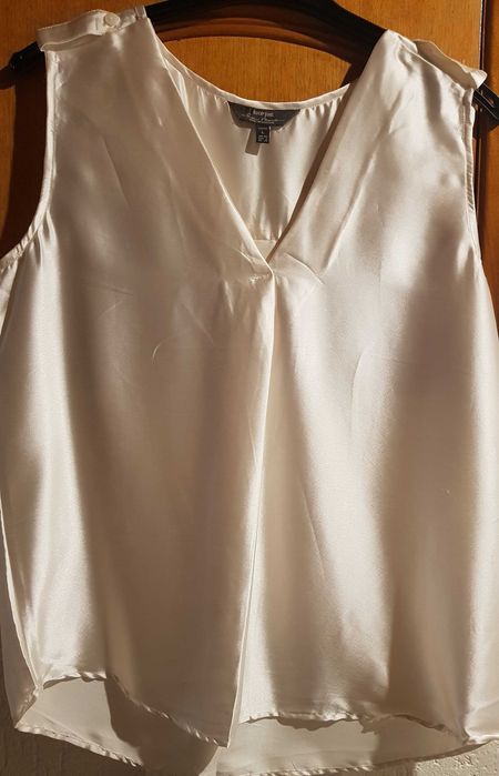 Blusa em cetim  Shop Jone branca tamanho L