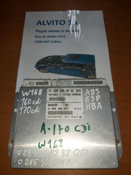 Centralina do motor   Mercedes A160 A170 Cdi  W168  Ref:029 545 42 32