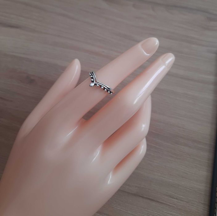 Pierścionki boho z turkusowym oczkiem rozm 11 (3 szt.)