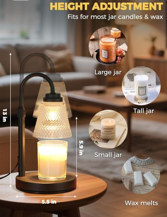 Лампа для підігріву свічок з таймером креативний подарунок на свята