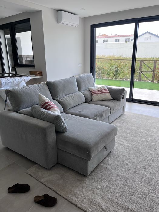 Sofá Cama com Chaise Longue IKEA Ekilstuna