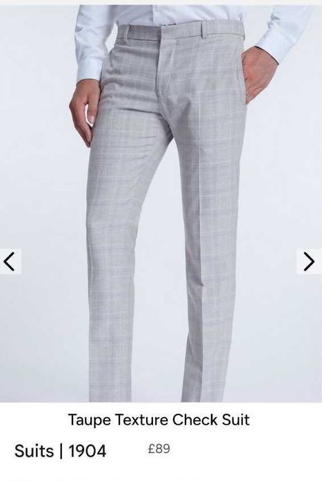 Джинсы брюки 1904 trousers United Kingdom w34 check grey.