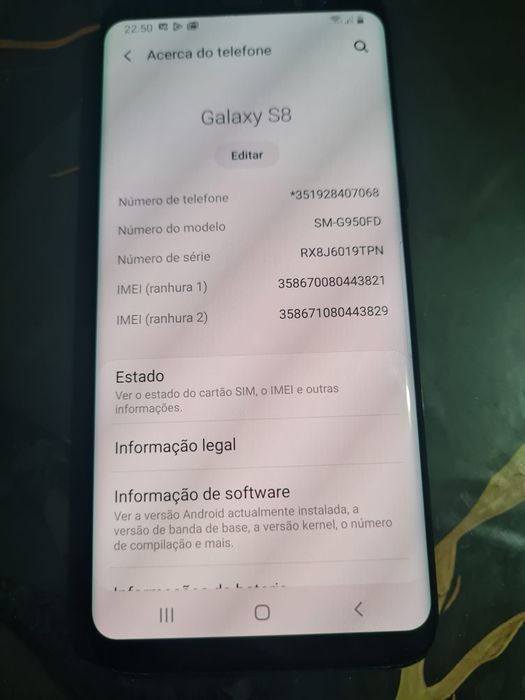 Samsung s8 como novo