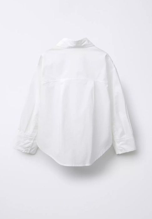 Сорочка біла ZARA нова XS S котон дівчача жіноча базова Вигідно