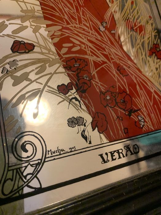 Quadro espelhado arte nova mucha