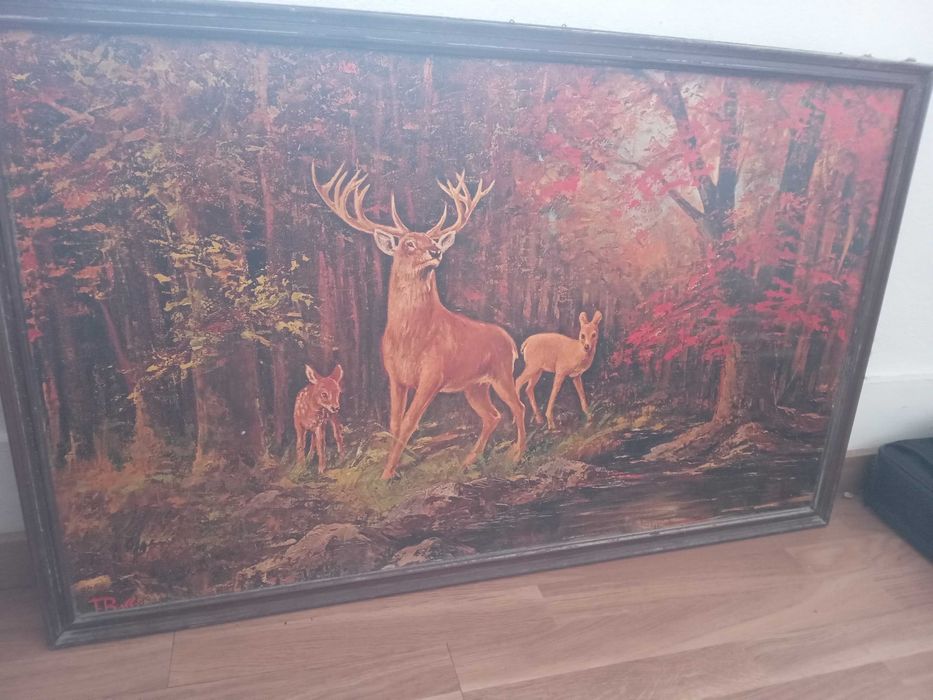 Quadros para decoração pintados à mão. 65/105 cm.