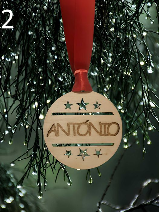 Bolas de Natal com nome personalizável, entrega na hora