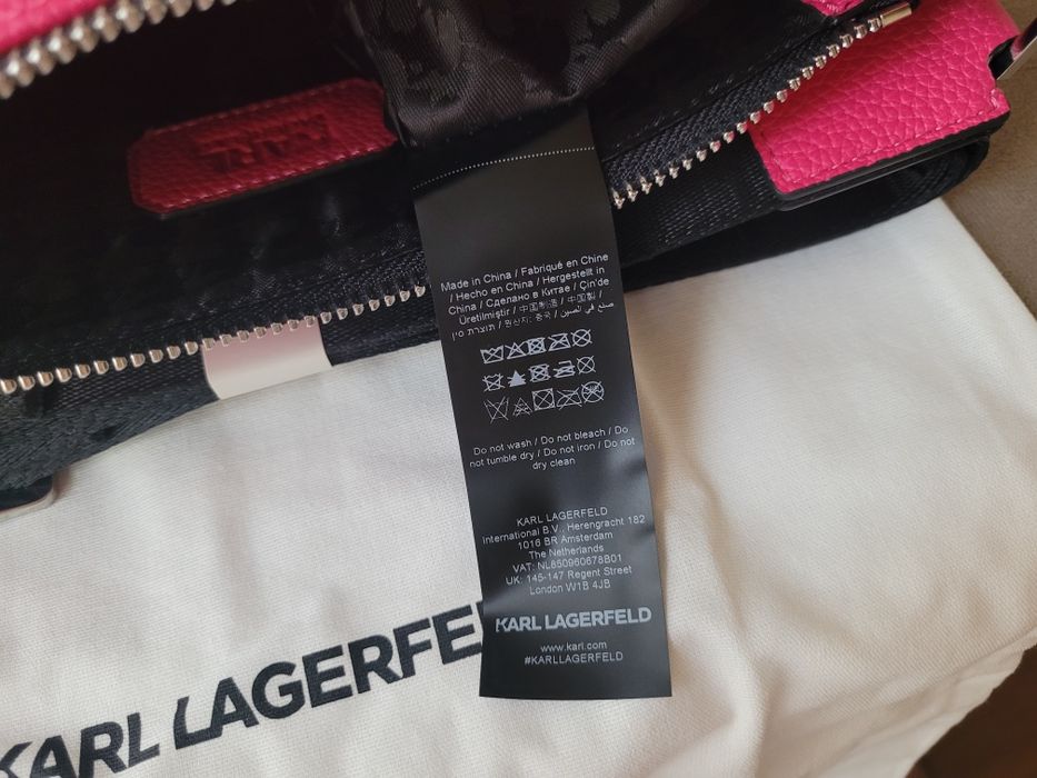 Torebka Torebeczka Damska Skórzana Skóra Karl Lagerfeld