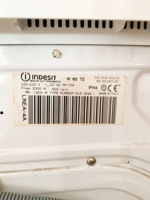 Máquina de Lavar Indesit W65 TE – Funciona | Com Desgaste