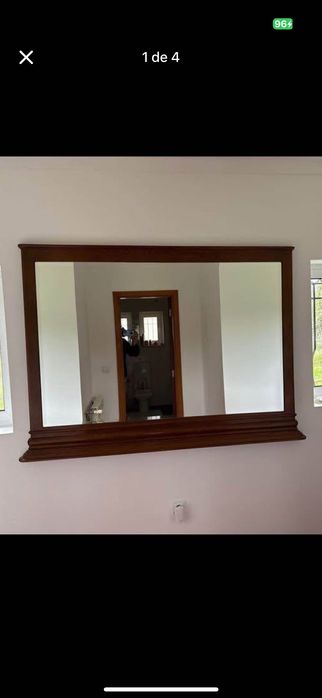 Espelho de madeira maciça Paços de Ferreira