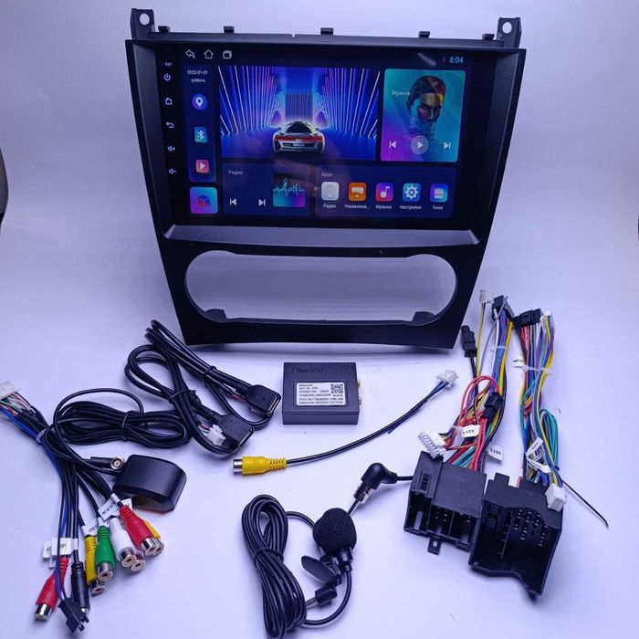Магнітола Mekede 9"  Mercedes C-class W203 CarPlay GPS WiFi Мерседес