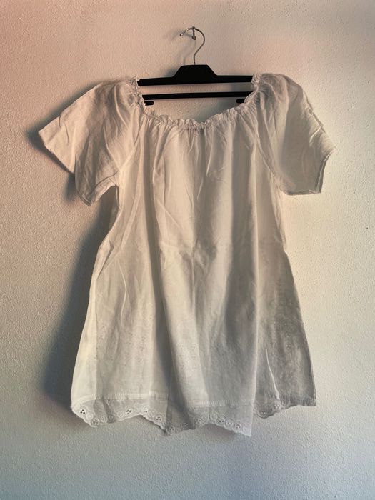 Blusa manga curta branca
