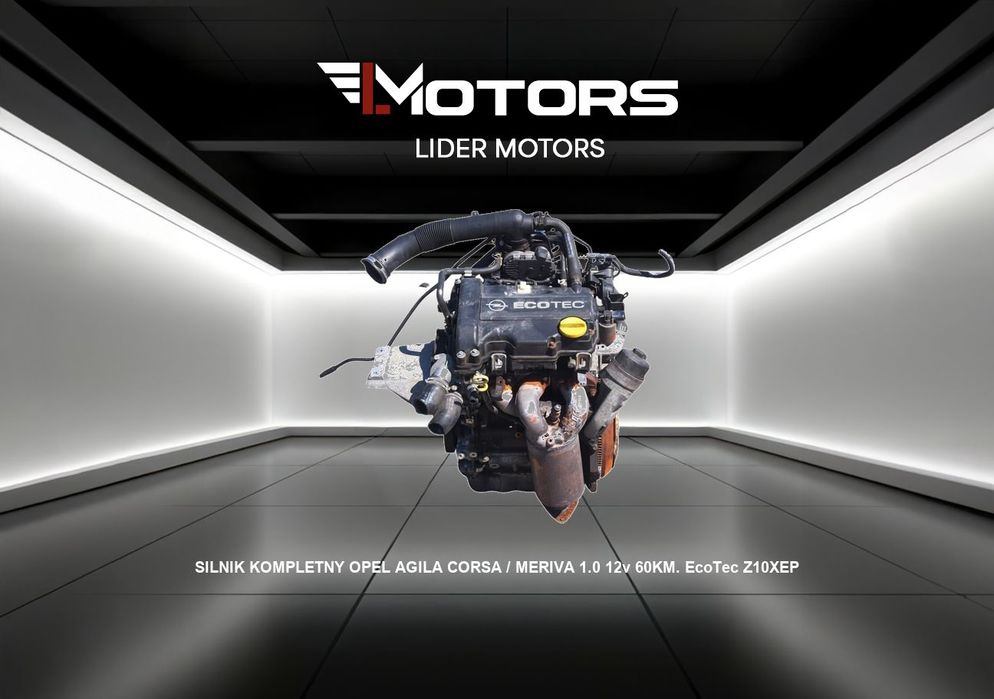 Silnik Kompletny Opel Agila Corsa / Meriva 1.0 12V 60Km. Ecotec Z10Xep