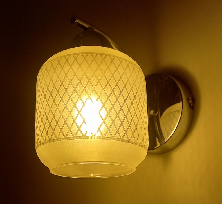 Kinkiety Lampy para 2 kolor srebrny ze szklanym kloszem