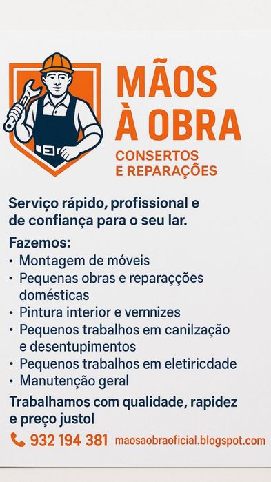 Mãos á Obra-Pequenas Reparações e Manutenção Doméstica