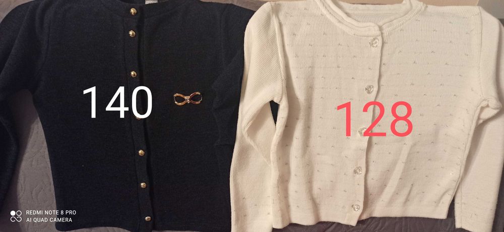 Cocodrillo146 Spodnie leginsy swetr biały komunia128 bluzka biała 122.