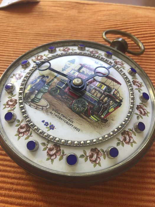 Relógio de bolso Longines muito raro com publicidade. 109mm.