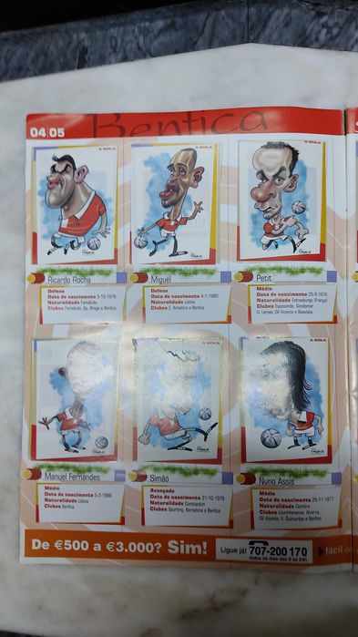 Caderneta Cromos A Bola 2005
