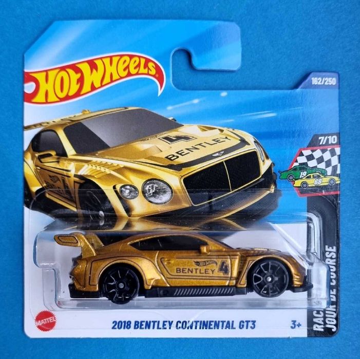 Hot Wheels 2018 Bentley Continental GT3 złoty