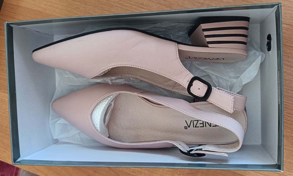 Buty Venezia r 37 pudrowy róż