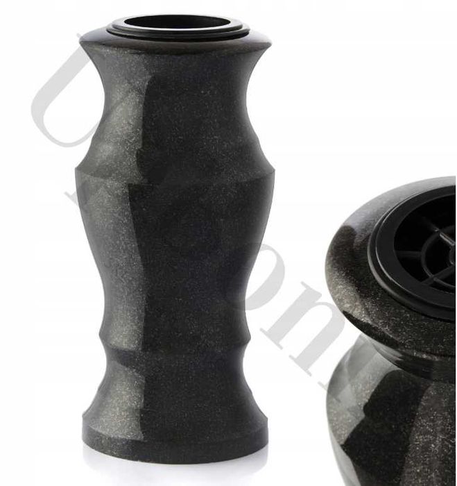 Wazon na grób GRANITOWY Impala nagrobny CZARNY na pomnik soldiny
