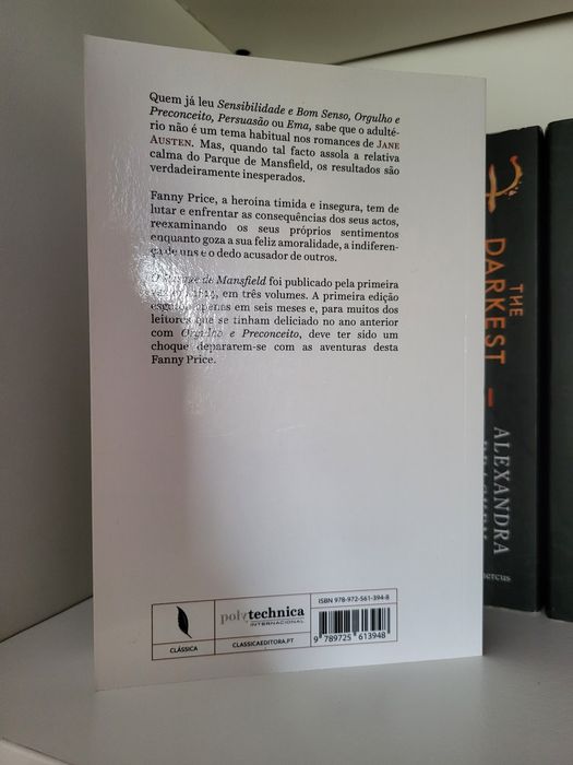Livro O Parque de Mansfield de Jane Austen