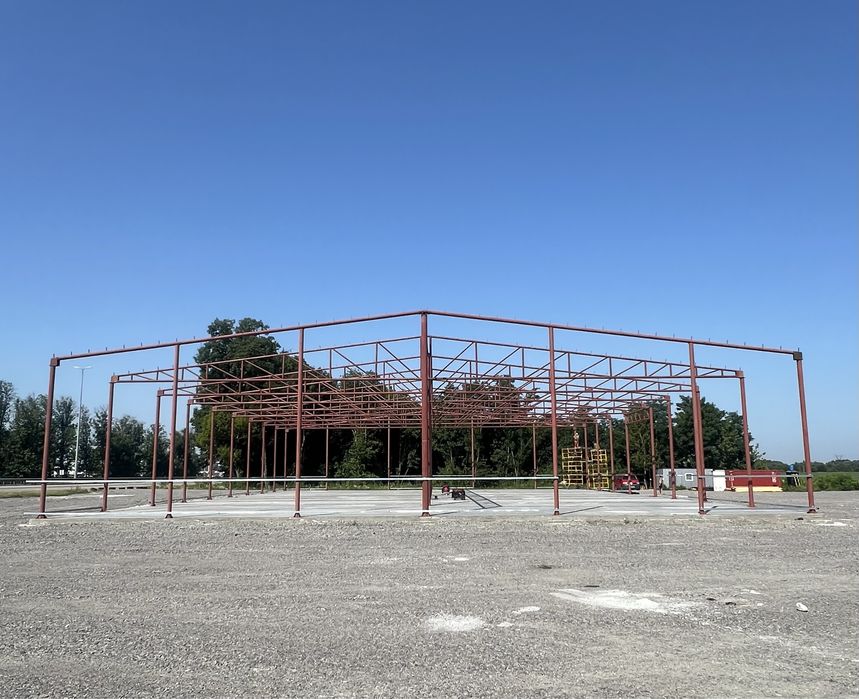 Ангар 29м ширина 40м довжина 5,5м висота