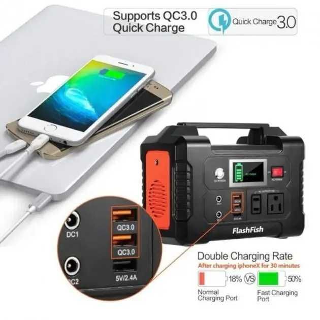 Портативна зарядна портативна Flashfish E200 200W 40800 mAh