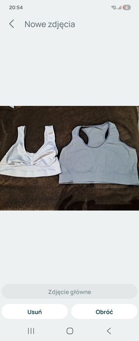 Dwa biustonosze dziewczęca sportowe Tanio