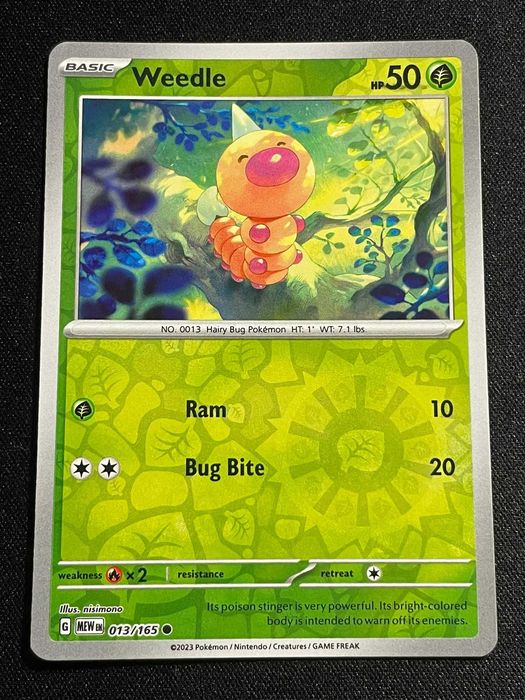 Carta Pokémon 151 Weedle 13/165