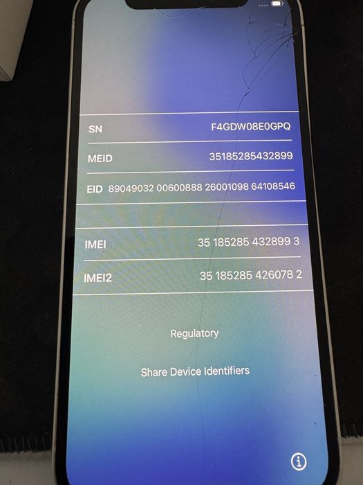 Oryginalny wyswietlacz iPhone 12 Mini *Zbity*