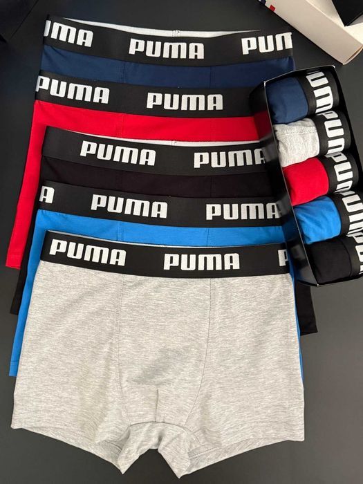 Чоловічі чорні/кольорові труси Пума. Мужские турецкие боксеры