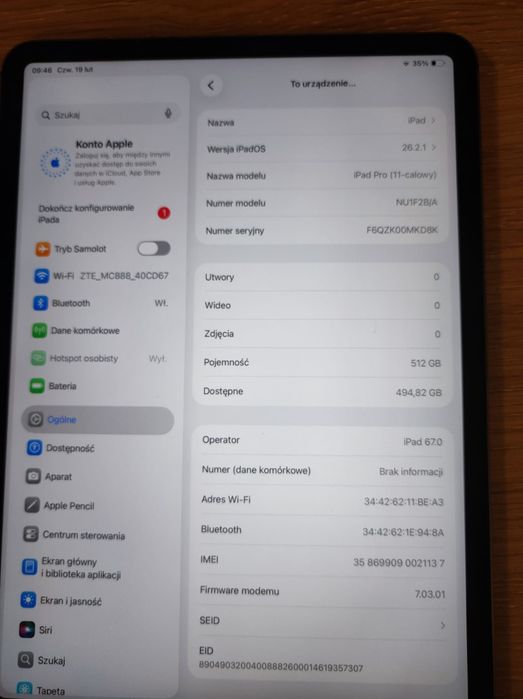 Oryginalny ekran iPad Pro 11 czytaj opis