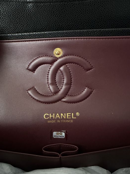 Сумка Chanel double flap Bag Caviar Medium Gold Преміум