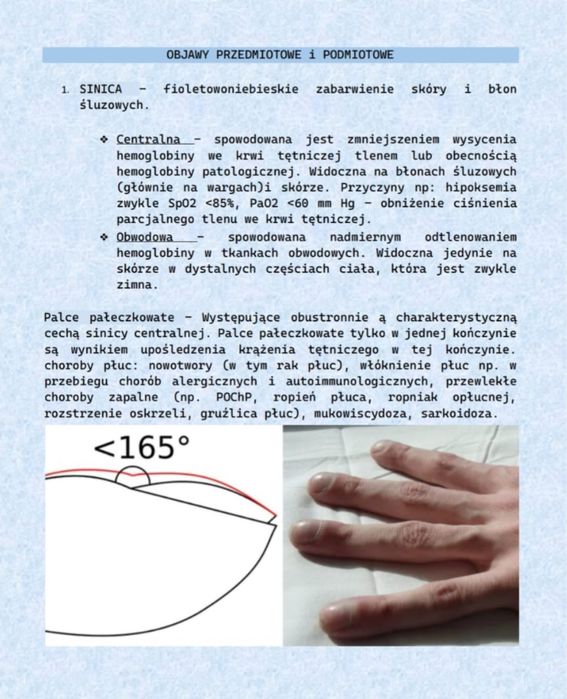Pielęgniarstwo internistyczne / wewnętrzne - szczegółowe notatki