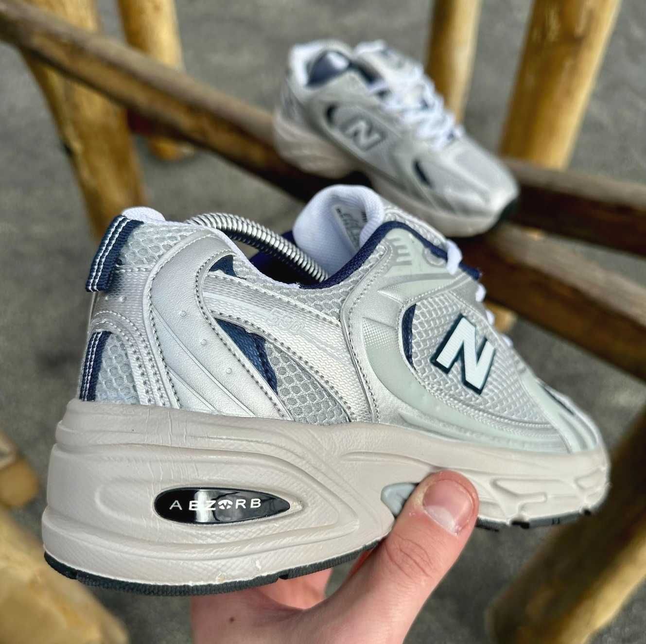 Кроссовки Нью Баланс Мужские серые серебристые New Balance сетка: 1 390 ...