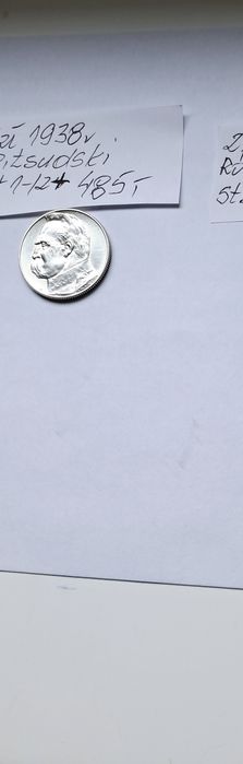 Polska 5 zl 1938 rok Józef Piłsudski zestaw