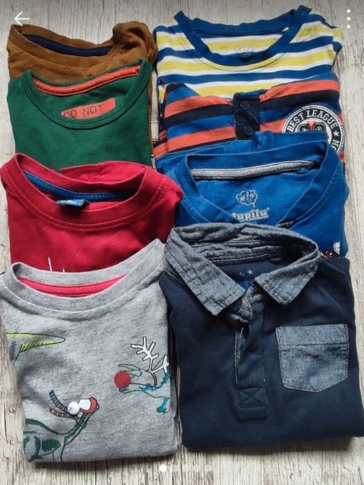 Zestaw 8 bluzek chłopięcych 86/92