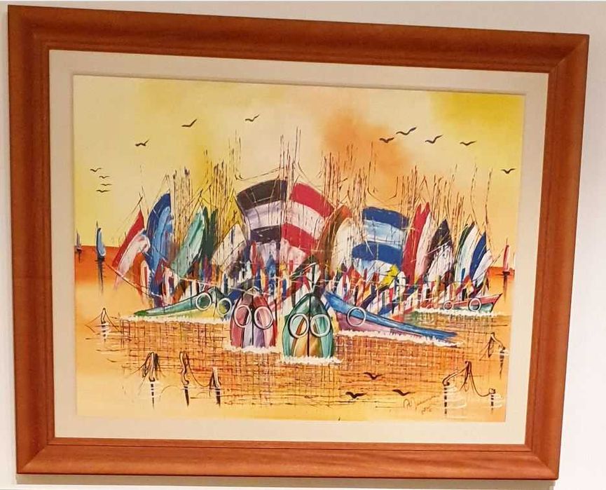 Quadro contemporaneo barcos
