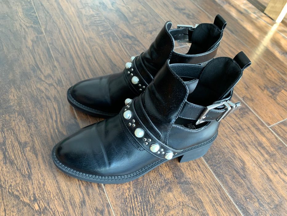 Buty botki czarne damskie 36