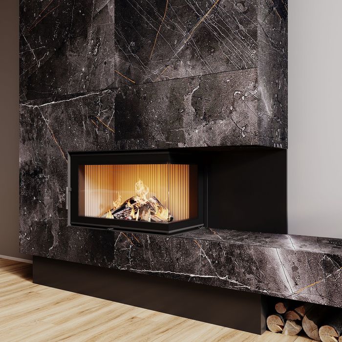 Стальна кутова камінна топка MFire 80 (17 кВт)